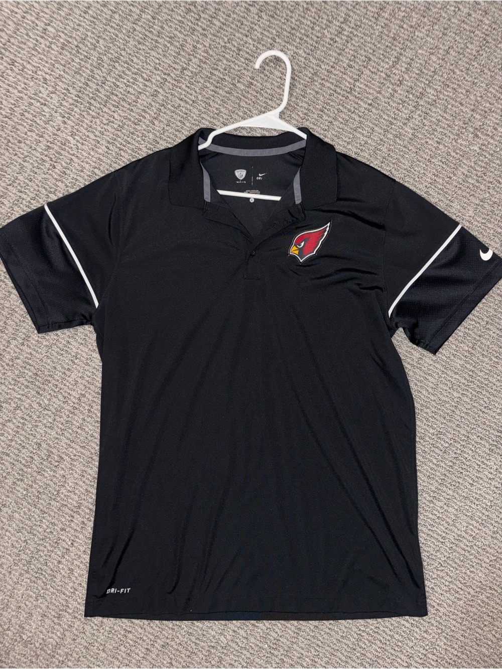 Nike Black Arizona Cardinals Polo with Team Patch